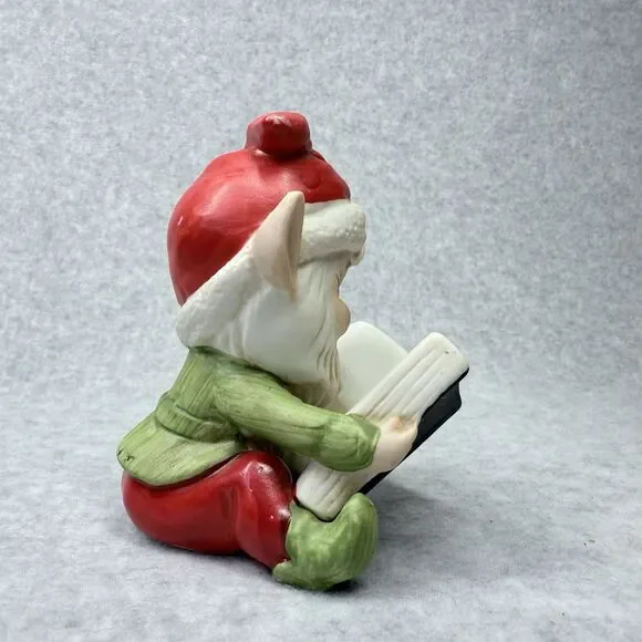 Vtg Homco Figurines Santa Elves Christmas Toy Makers 5406 Set Pixie Gnome - Picture 12 of 16